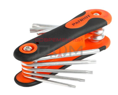 Набор ключей PATRIOT SKT-8F, TORX, T9-T40 складные, CRV, 8-в-1